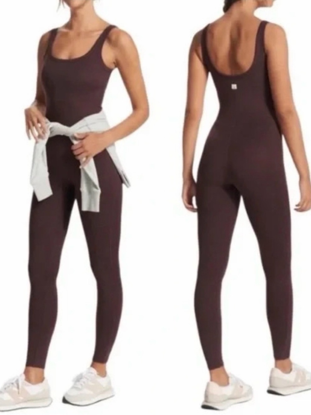 Vuori halo essential mahogany Heather jumpsuit small